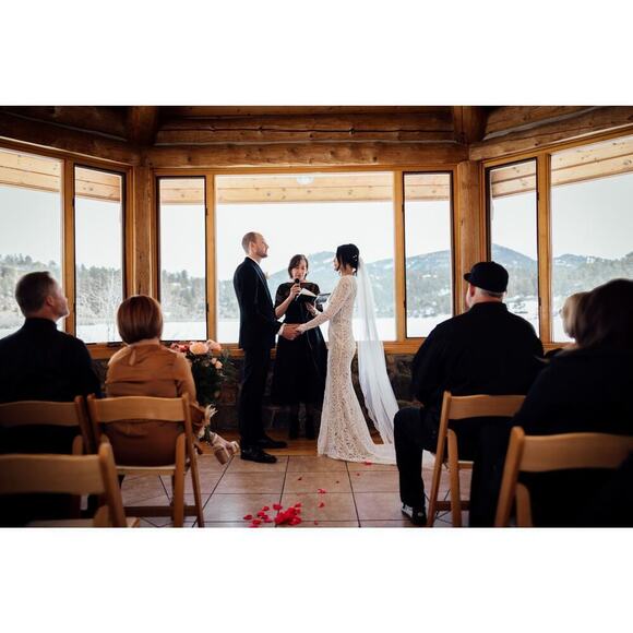 Grace Loves Lace Olive Wedding Gown, Small, Cutout, Long Sleeve, Fitted - Picture 6 of 10